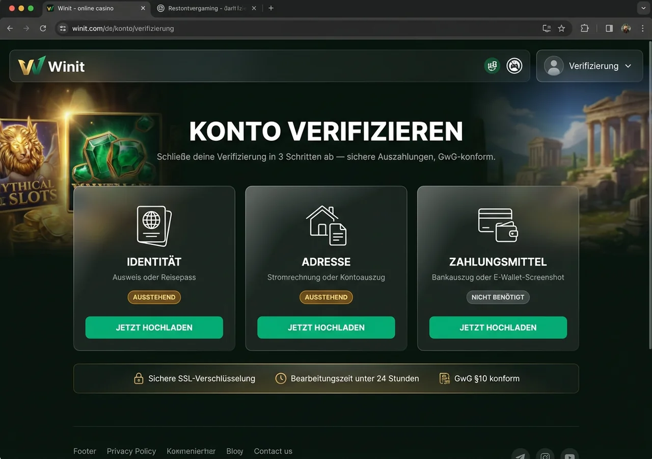 Konto-Verifizierung (KYC) – Winit